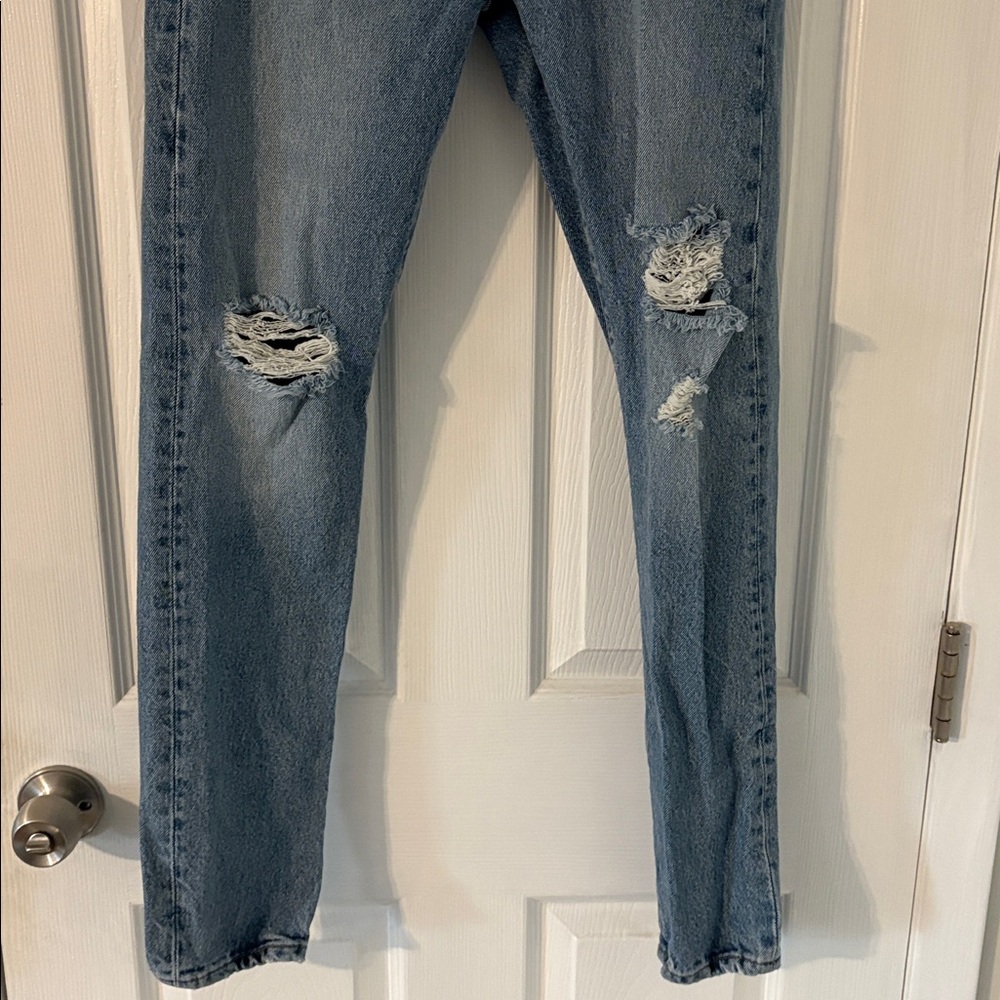 Levi’s 501 High Rise Button Fly Distressed Skinny Jeans W25 L30 - Picture 4 of 10